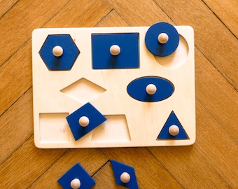 Montessori, plug-in puzzle, sorting board Montessori, Waldorf