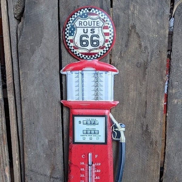 Thermometer als Zapfsäule " ROUTE 66 " WO-1401