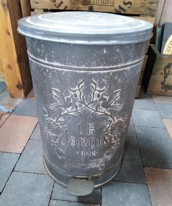 Trash can pedal bin wastepaper basket LE JARDIN PARIS wo-1186