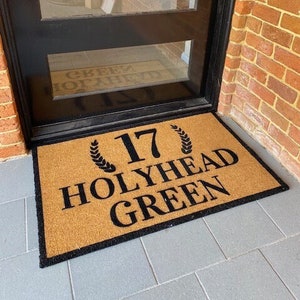Address Doormat, Home Doormat, Custom Doormat, Personalised Doormat, Name Doormat, Front Door Mat, Housewarming Gift, Design A Doormat
