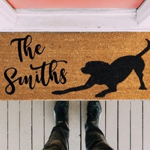 Dog Doormat, Customised Dog Doormat, Dog Decorative Mat, Gift For Dog Lovers, New Home Gift, Funny Welcome Dog Doormat, Dog Owner Gift