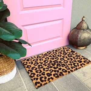 Leopard Print Doormat, Leopard Doormat, Leopard Print, Welcome Mat, Fun Doormat, Stylish Doormat, Door Mat, Leopard,Animal Print, Custom Mat