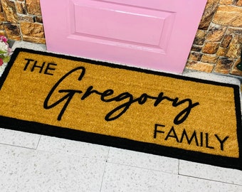 Custom Doormat,  Personalised Doormat, Personalized Doormats With Name, Last Name Mat, Monogram Rug, Housewarming Gift, Family Doormat