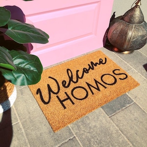 Welcome Homos, Gay Pride Doormat, LGBT Gift, Gay Wedding Gift, Gay Housewarming Gift, LGBTQ Welcome Mat, LGBT Pride Doormat, Pride Mat