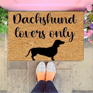 Dachshund Doormat, Dog Doormat, Funny Doormat, Funny Dog Door Mat, Dachshund Lover, Custom Doormat, Gift For Dog Lover, Dog Gift, Door Mat