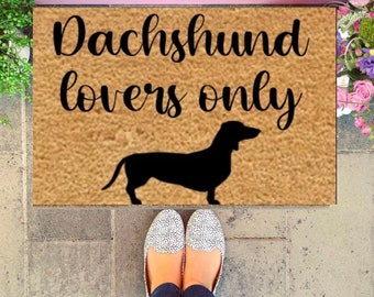 Dachshund Doormat, Dog Doormat, Funny Doormat, Funny Dog Door Mat, Dachshund Lover, Custom Doormat, Gift For Dog Lover, Dog Gift, Door Mat