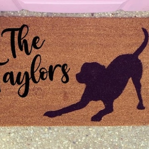 Dog Doormat, Customised Dog Doormat, Dog Decorative Mat, Gift For Dog Lovers, New Home Gift, Funny Welcome Dog Doormat, Dog Owner Gift