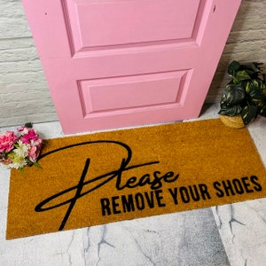Veuillez retirer vos chaussures paillasson, paillasson de bienvenue, paillasson personnalisé, tapis de bienvenue, perdre les chaussures, paillasson drôle, paillasson avant