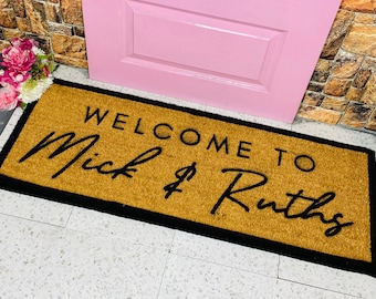 Custom Doormat,  Personalised Doormat, Personalized Doormats With Name, Last Name Mat, Monogram Rug, Housewarming Gift, Family Doormat