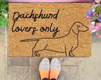 Dachshund Doormat, Dog Doormat, Funny Doormat, Funny Dog Door Mat, Dachshund Lover, Custom Doormat, Gift For Dog Lover, Dog Gift, Door Mat