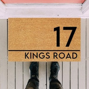 Address Doormat, Home Doormat, Custom Doormat, Personalised Doormat, Name Doormat, Front Door Mat, Housewarming Gift, Design A Doormat