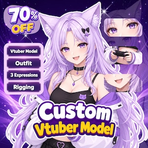 Custom VTuber Model Commission | Live2D Rigged, Full Ownership