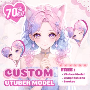 Custom VTuber Model Live2D Commission | Anime Art | Vtuber Assets | Vtuber Model | PNGTuber | Vtuber Male & Female | Vtuber Model Commission
