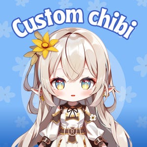 Custom Chibi Character Illustration: Anime Style Portrait