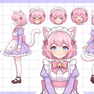 Custom Anime Character Sheet: DnD, Furry, Vtuber Art Commission