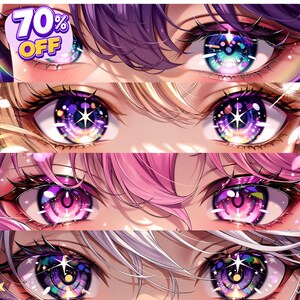 Custom anime eye banner featuring a beautiful sparkly eye design with colorful details and personalized character artwork. Custom eye banner for Twitter/X, YouTube, Twitch, and Discord profiles. High-quality digital anime illustration with unique colors and expressive eyes, perfect for anime lovers, VTubers, streamers, and content creators. Commercial use included.