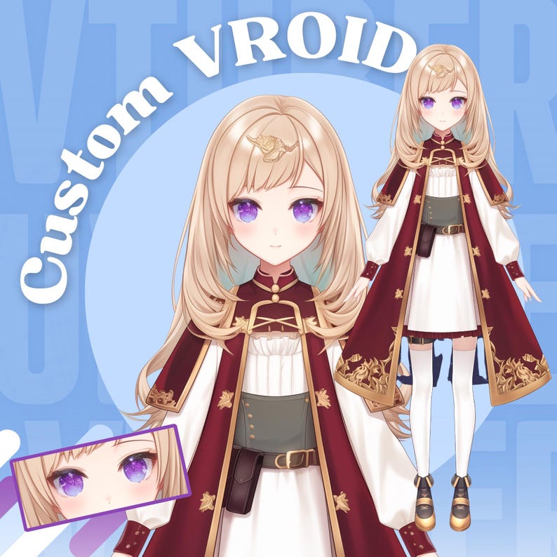 Custom 3D Vtuber Avatar: Anime Style Vroid Model Commission - Etsy