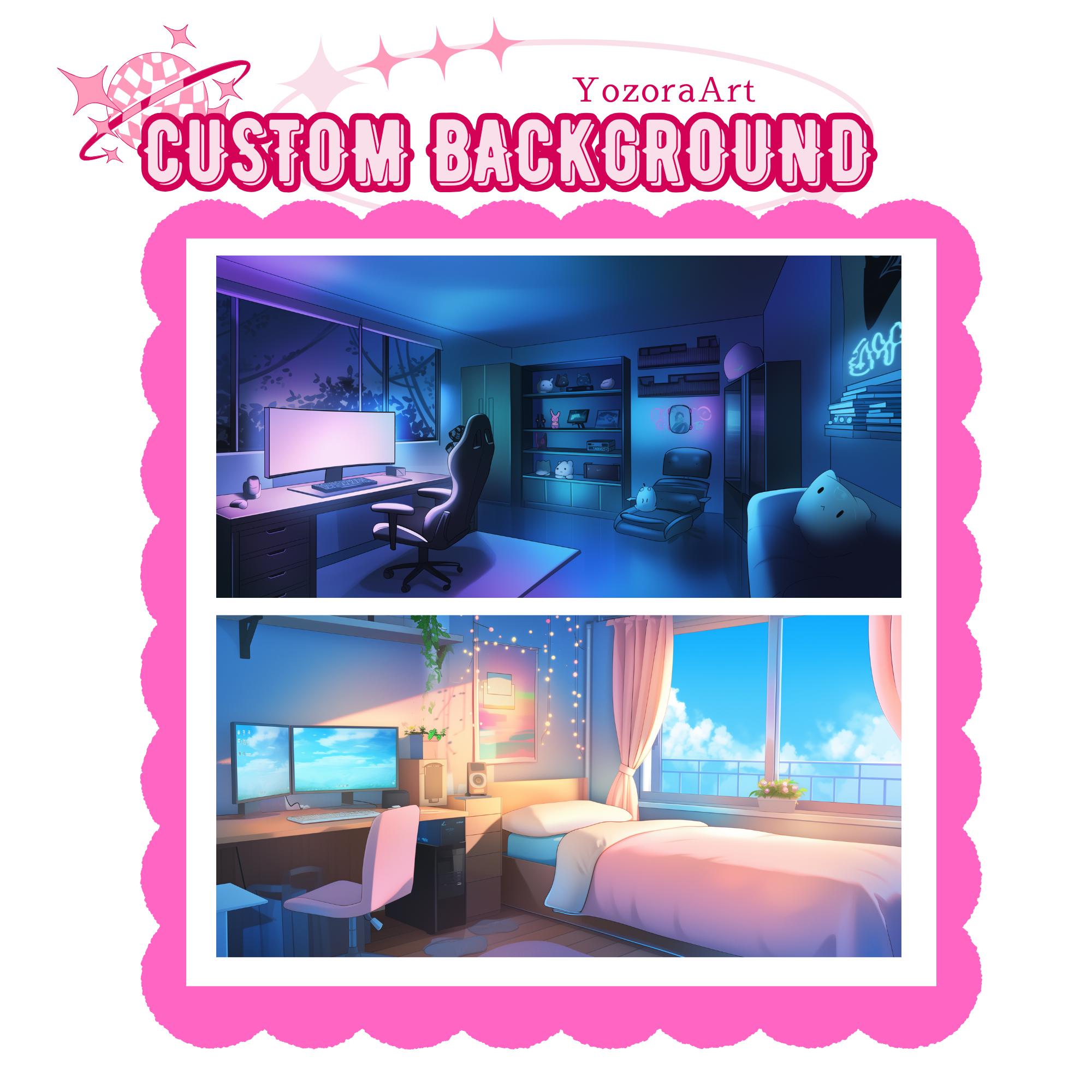 Custom Vtuber Stream Room Background | Anime PNG for Twitch, Vtube ...
