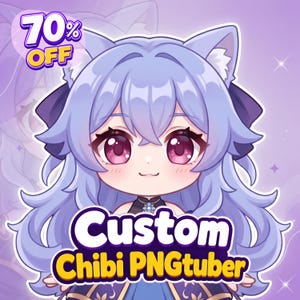 Custom Chibi PNGtuber Model Custom Kawaii Anime Avatar for Twitch/YouTube