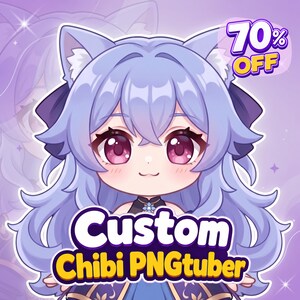 Custom Chibi PNGtuber Model Custom Kawaii Anime Avatar for Twitch/YouTube