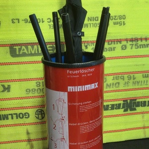 Umbrella stand, fire extinguisher, fire brigade, upcycling, Elfzwo, fire brigade gift