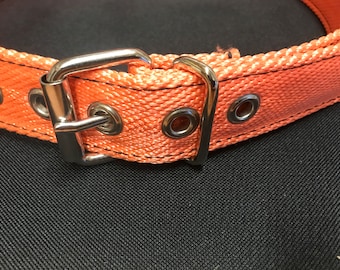 Fire hose belt, fire brigade, upcycling, roller buckle