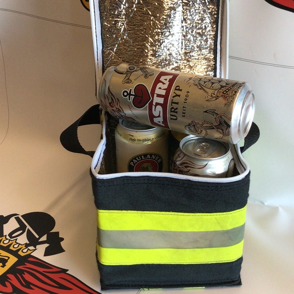 Feuerwehr,Einsatzjacke,Kühltasche,Upcycling,Kühlbox,Feuerwehrschlauch,Lunchbox