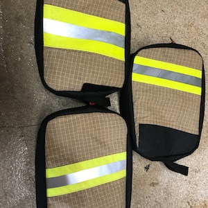 Toilettas, toilettas, toilettas, brandweer, noodjasje, Elfzwo, make-uptasje, PBI Gold, upcycling