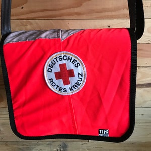 Bag from DRK combat jacket, fire brigade, rescue service, upcycling