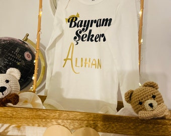 Babybody  Bayram Eid Personalisiert “ Bayram Şekeri + Vorname”