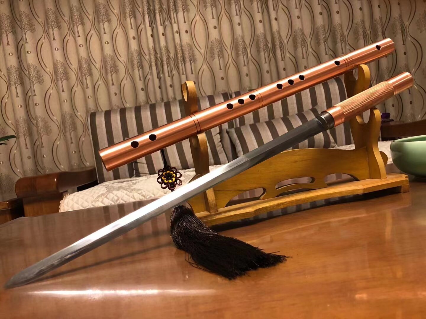 Handmade Flute Swords Samurai Swords Chinese Swords.purple Etsy