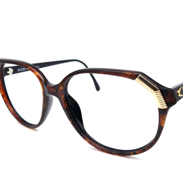 Christian Dior 2495 Vintage Brille Brillengestell Retro glasses Braun Schwarz Gold