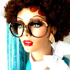 Christian Dior 2495 Vintage Glasses Frame Retro Glasses Brown Black Gold