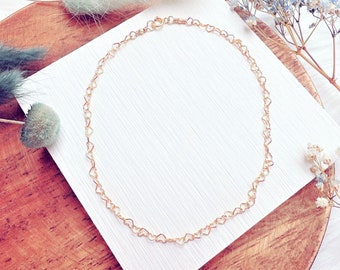 Minimalist Anklet | Heart Chain Anklet | Dainty Anklet | Gold Anklet | Delicate Anklet | Simple Anklet | Heart Jewelry