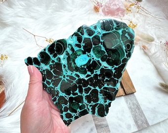 Stunning Malachite with Chrysocolla Specimen | Malachite with Chrysocolla Slab