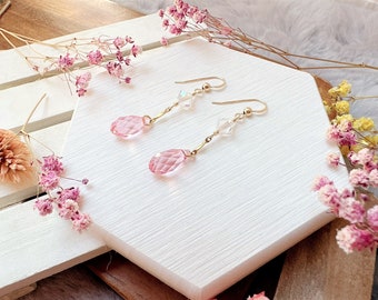 Cute Crystal Earrings | Dainty Crystal Earrings | Delicate Swarovski Earrings | Briolette Earrings Earrings | Elegant Drop Earrings
