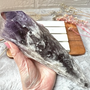 Beautiful Large Raw Amethyst Root | Rough Amethyst Point | Raw Amethyst Wand