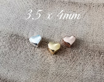 Silver Heart Bead for Necklace or Bracelet | 925 Sterling Silver.