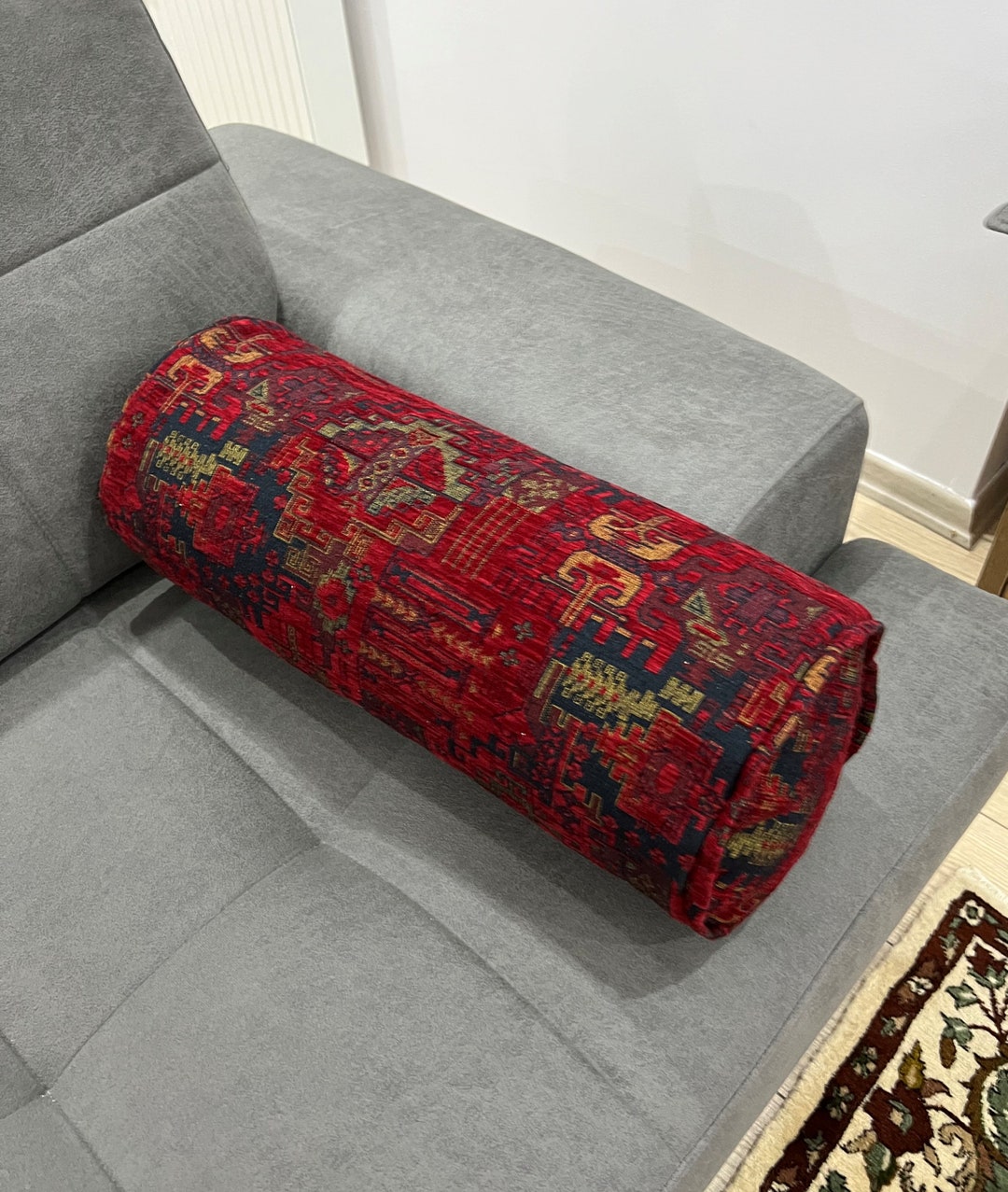 Bolster Pillow Cover, Bolster Cushion Cover, Kilim Bolster, Kilim