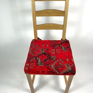 Kilim Designed Chair Cover Custom Made Chair Pad Ethnic Patterned Dining Table Decor Traditional Home Decorative Bench Armchair Pad