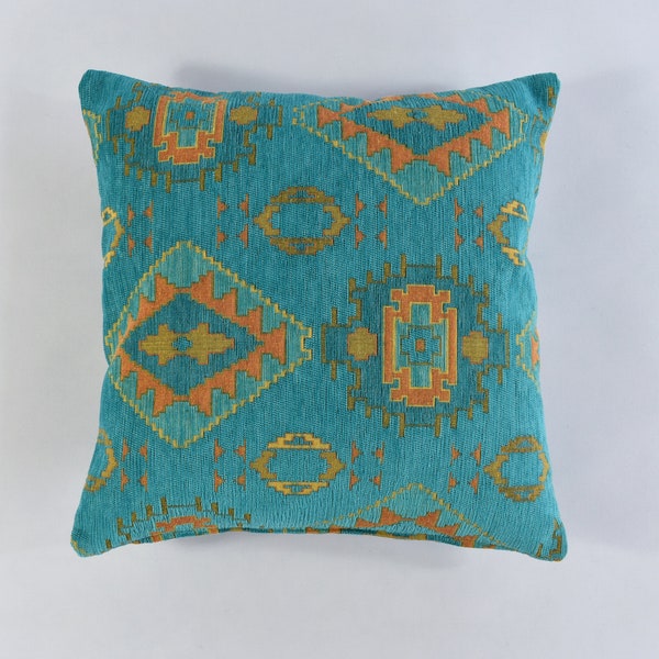 Kilim Pillow Cover, Ethnic Pillow, Throw Pillow, Turquoise Pillow, Turkey Pillow, Sofa Pillow, Decorative Pillow, Tribal Pillow, Boho Pillow