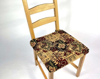 Kilim Designed Chair Cover Custom Made Chair Pad Ethnic Patterned Dining Table Decor Traditional Home Decorative Bench Armchair Pad