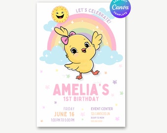 Invitación de Canticos, Canticos, Plantilla de invitación, Fiesta de Canticos, Cumpleaños de Canticos