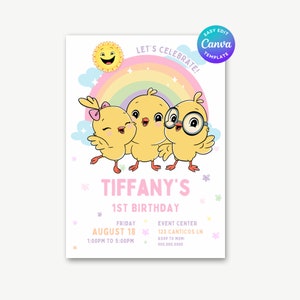 Canticos Invitation, Canticos, Invite Template, Canticos Fiesta, Canticos Birthday, Canva Template
