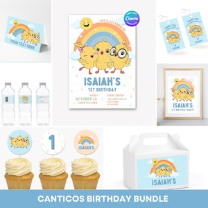 Canticos Boy Birthday Bundle Template, Canticos Fiesta, Canticos Party Bundle, Canticos Invitation