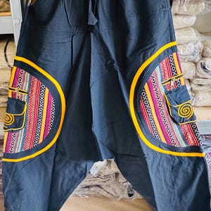 Super comfy &  light weight pants - Heavy Cotton - Breathable Pants- Hippie design - perfect for outdore - casual were pants