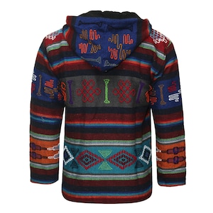 Chaqueta de forro polar Bhutani hecha a mano - Diseño bohemio hippie - Ropa informal - Diseño transpirable - Chaqueta unisex imagen 3