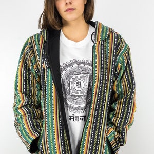 Stand out and rebel Handmade Unisex Gheri Cotton Jacket Traditional Nepalese Fabric Ethically Handmade Hippie Jackets at Himanepal image 1