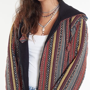 Orange Blau Hippie Gheri Polar Fleece Jacket
