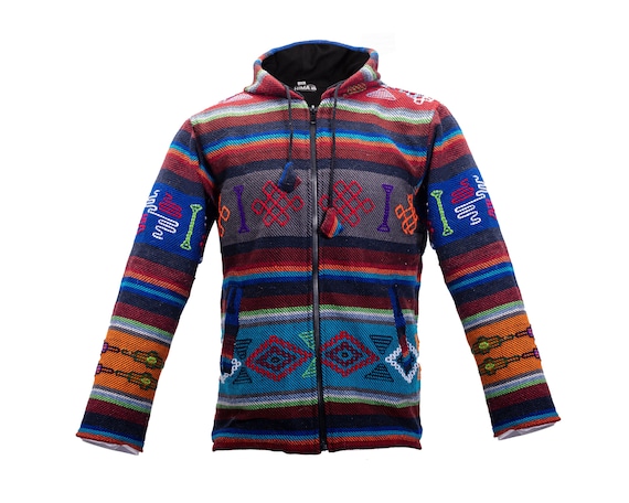 Hand Made polar fleece Bhutani Jacket - Boho Hippie Design - Casual were - Breathable Design - Unisex Jacket